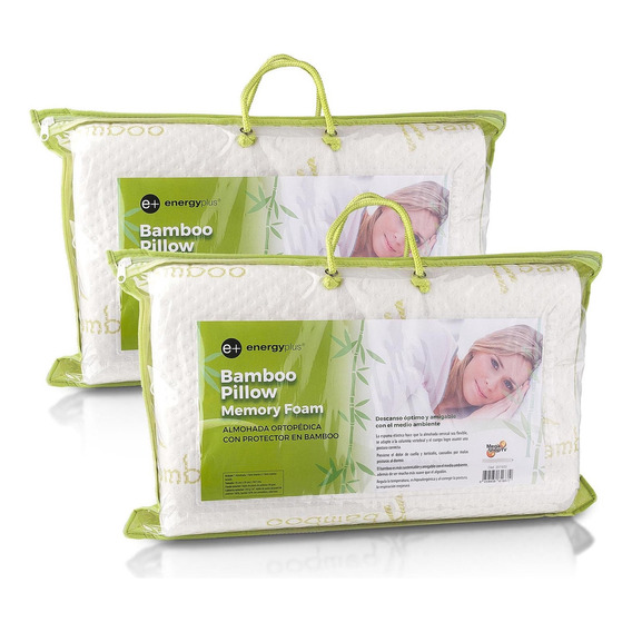 Combo: 2 Almohadas Ortopédicas Protector Bamboo Energy Plus