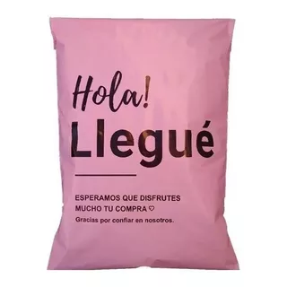 Bolsas Ecommerce Hola Llegue  20x35 Inviolable X100u Rosa