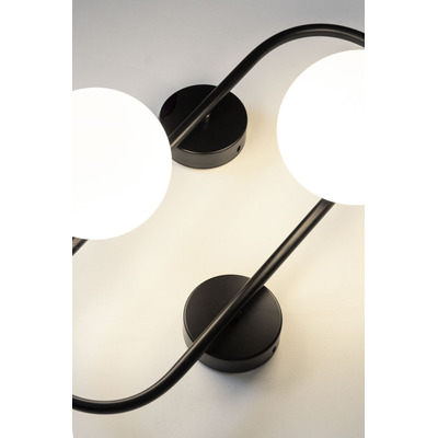 Aplique De Pared 2 Luces Trust Negro Apto Led G9 Moderno Cie