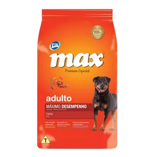 Alimento Max Premium Especial Maximo Desempeño Para Perro Adulto De Raza Grande Sabor Carne En Bolsa De 20kg