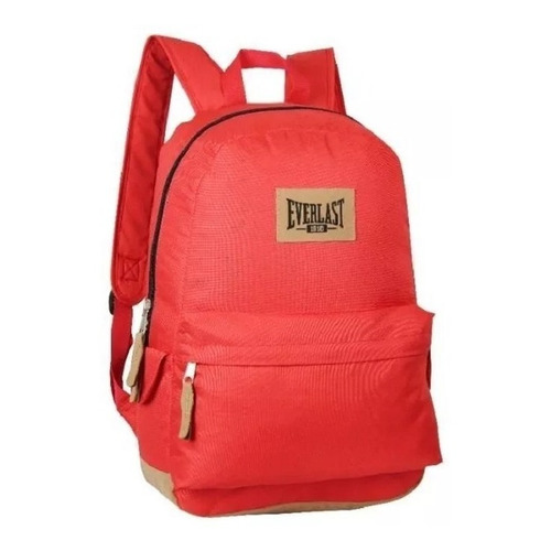 Mochila Everlast Urbana/escolar Color Rojo Diseño de la tela Liso