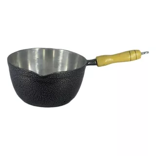 Panela Caçarola Japi Aluminio Batido Craqueado Preto N16