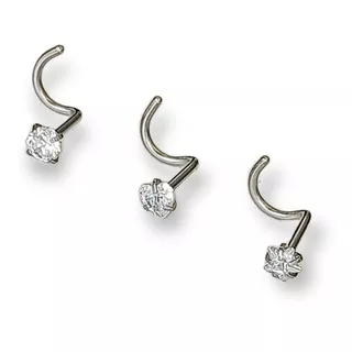 Pack Piercing Acero Quirúrgico Nariz Pack Zirconia Tornasol