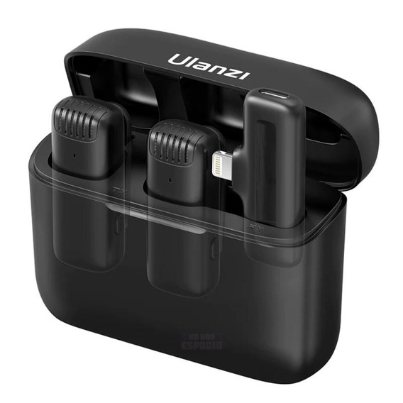 Microfono Profesional Inalámbrico Dual Ulanzi J12 Usb para Iphone Negro