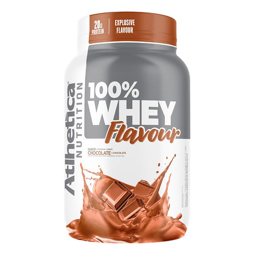 Proteina 100% Whey Flavour 2 Libras - Atlhetica Nutrition Sabor Chocolate
