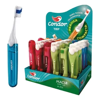 Cepillo De Dientes Condor Cepillo Trip De Viaje Medio Pack X 24 Unidades