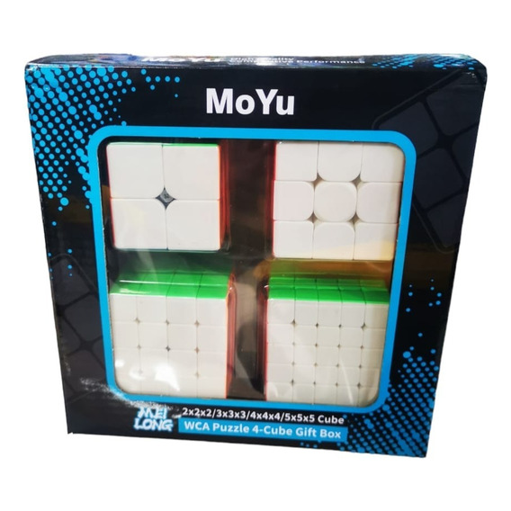 Set De 4 Cubos Mágicos Moyu Regalo Didáctico Nuevo Ingenio