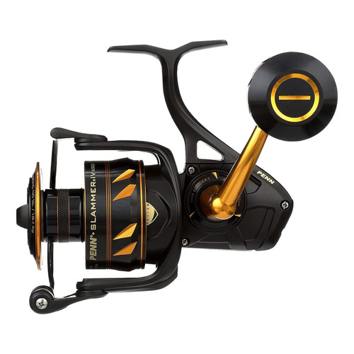 Carrete Penn Slammer Iv 4500 Spinning Sellado 30lbs Drag Color Negro/dorado Lado De La Manija Derecho/izquierdo