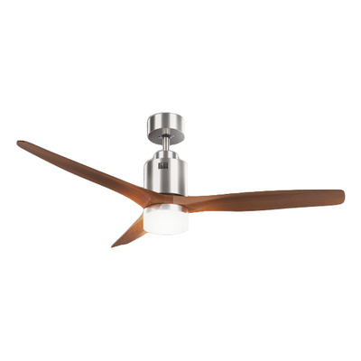 Ventilador De Techo Smart Aruba Colgante Acero Walnut C/luz