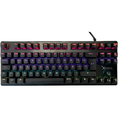 Teclado Gamer Mecanico Switch Rojo Xzeal Xz1020 Rgb Usb Color del teclado Negro Idioma Español España