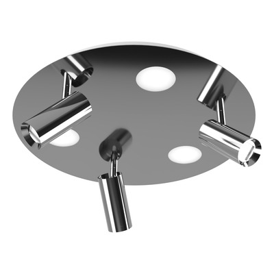 Plafon 6 Luces Led Nacho+eye Cromo Base Redonda 20375 Rd