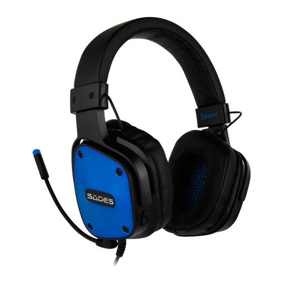 Auriculares gamer Sades Multiplataforma Dpower sa-722 azul