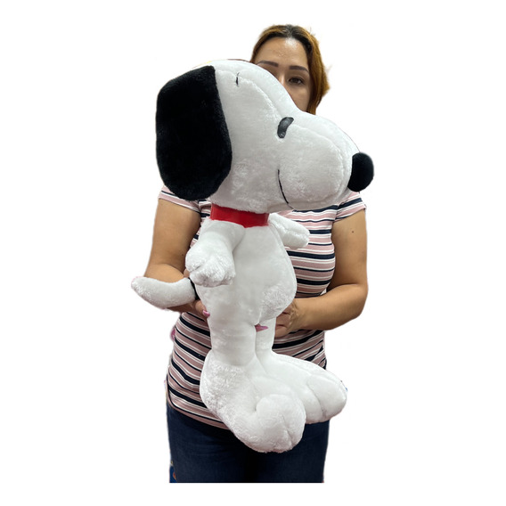 Peluche Perro Snoopy Grande 55cm +moño Y 3 Globos