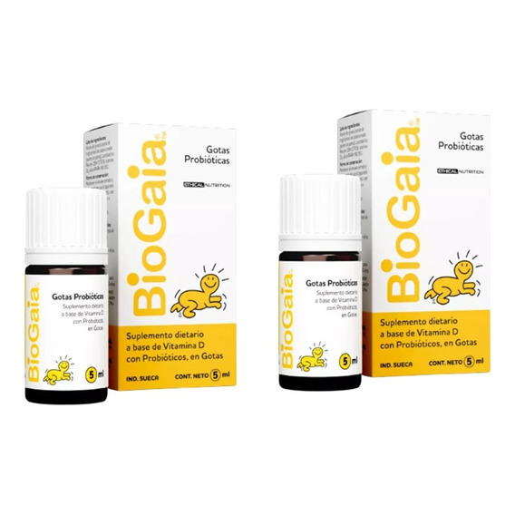 2un Biogaia Gotas Probioticas Vitamina D Suplemento 5ml