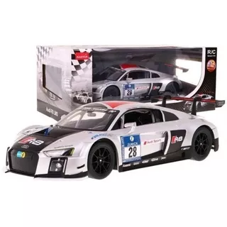 Auto Juguete Audi R8 Lms A Radio Control Escala 1:14 Rastar Color Blanco