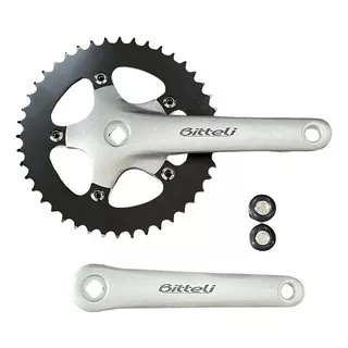 Volante Fixie Bitteli Alumino 44t Silver/negro