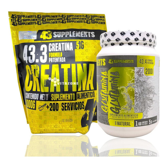 Creatina Y Glutamina De 1 Kg 200 Servicios 43 Supplements