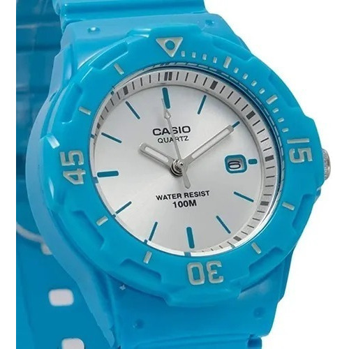 Reloj Casio Relojeria Cuarzo Mujer Color de la correa Celeste Color del bisel Celeste