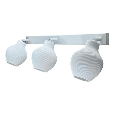 Aplique 3 Luces Tulip 3d Blanco Deco Moderno Apto Led Lmp