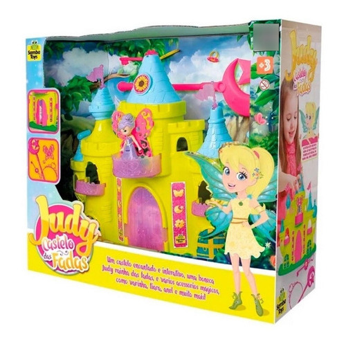 Judy Fairy Castle con muñeca y accesorios, juguetes de samba, color verde