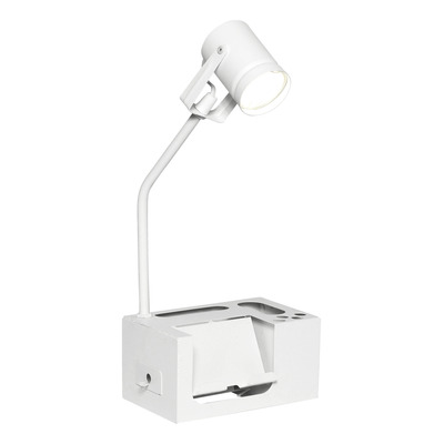 Velador De Mesa Escritorio Pavia Organizadora Blanca Gu10