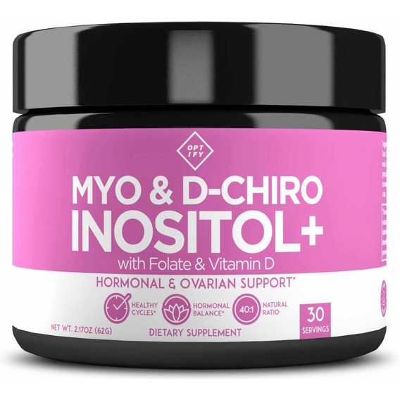 Suplemento en polvo Opt Ify  Myo Inositol & D-chiro en botella de 62g