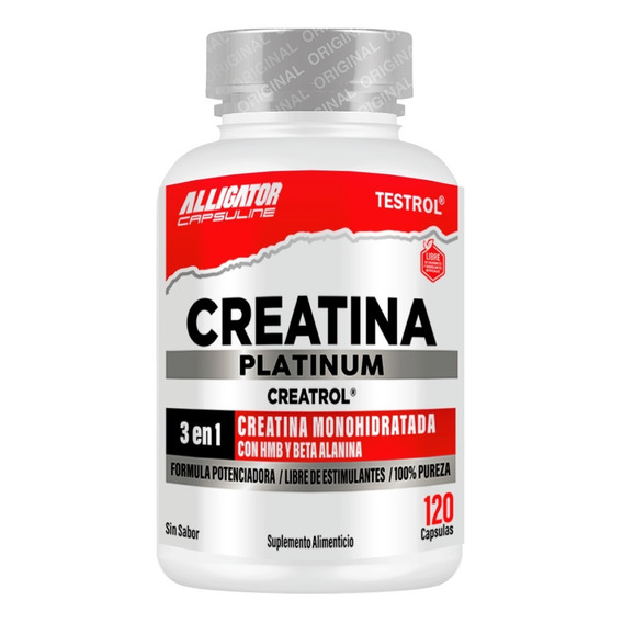 Creatina Platinum Creatrol Testrol 120 Cápsulas