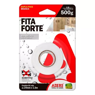 Fita Forte Dupla Face Banheiro Áreas Umidas 24mm X1,5m Adere