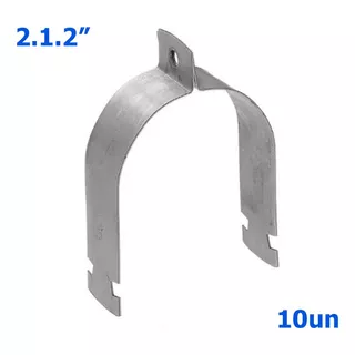 Abraçadeira Para Perfilado Tipo U 2.1/2 - 10 Un Cor Cinza