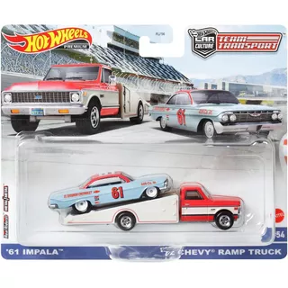 Hot Wheels Team Transport 61 Impala & 72 Chevy Ramp Truck