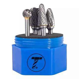 Lima Rotativa De Carburo Tungsteno Juego 5 Piezas Para Metal