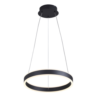 Colgante Bi Led 40cm Negro Diseño Moderno L9748 48w Mks