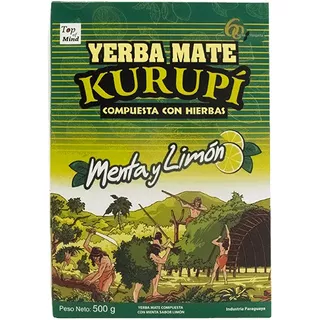 Yerba Mate Kurupi Paraguaya Menta Y Limón 500 Gr - Pack X 6