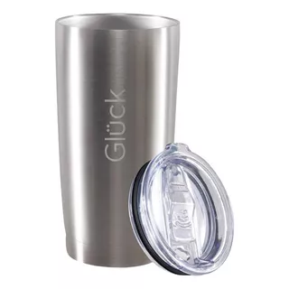 Copo Térmico Para Cerveja Com Tampa Lucky 591ml Inox - Gluck Cor Silver Steel Liso