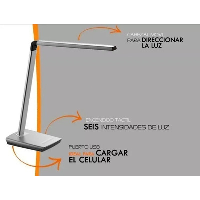 Lampara Escritorio Moderna Led Tactil Usb Dimerizable Diseño