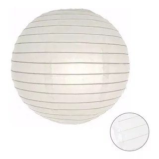 Pantalla De Papel Con Forma De Globo Blanca 30 Cm Diametro