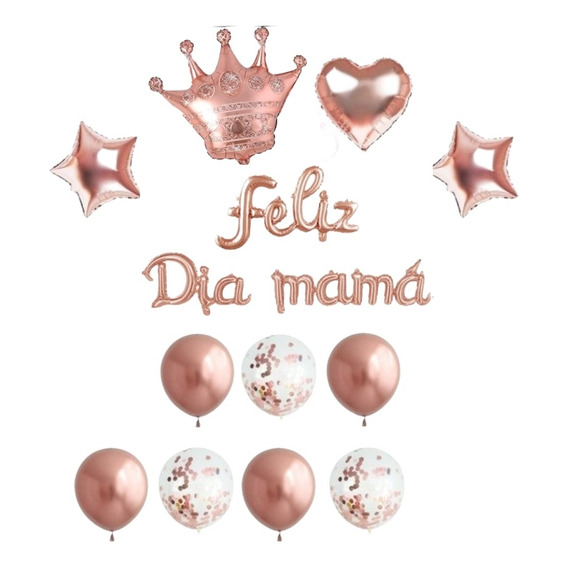Kit De Decoración Globos Día De La Madre Letrero Mamá Corona