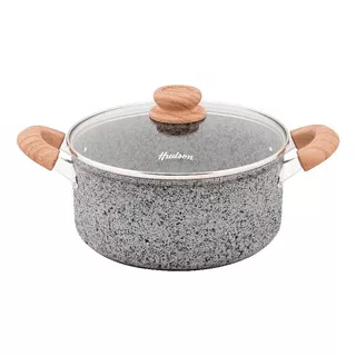 Cacerola Hudson Granito Stone Aluminio Forjado 24cm Color Gris