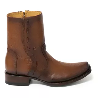 Bota Modelo Vegas En Piel De Res Color Brandy