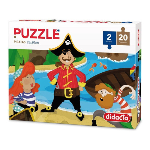 Puzzle Pirata 2 Puzzles De 20 Pzas 120/50 Giro Didáctico