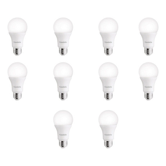 Lampara Bulbo Candela Led 9w - Pack X10