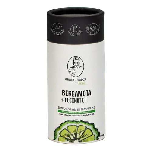 Desodorante en barra Green Doctor Con Aceite De Coco Y Bergamota