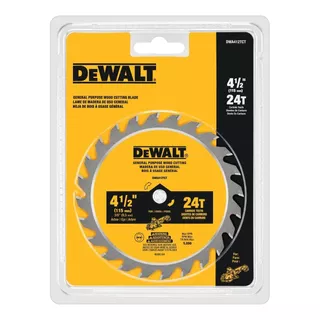 Disco Sierra Circular Madera 4-1/2 X 3/8 PLG 24 Dientes Dewalt Dwa412tct