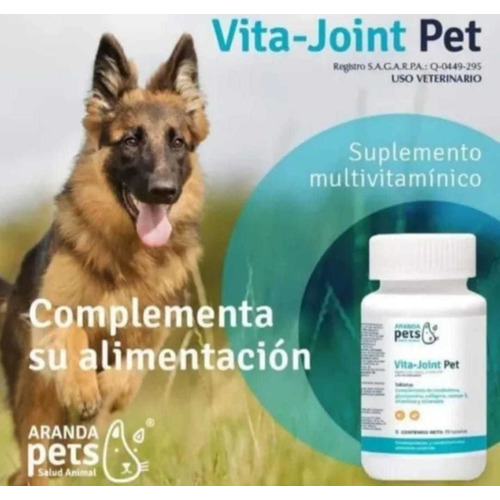 Vitaminas Vita-joint Pet Aranda Con Condroitina Glucosamina 