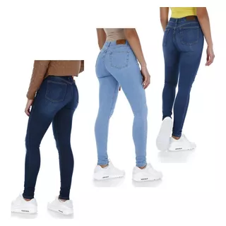 Paquete 3 Jeans Dama Pantalón Premium Mujer Skinny Stretch