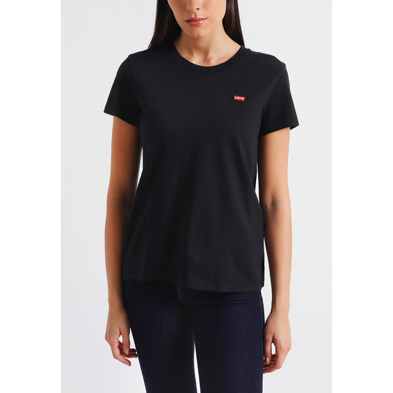 Polo Mujer Lisa Negro Logo Pequeño Levis 39185-0045