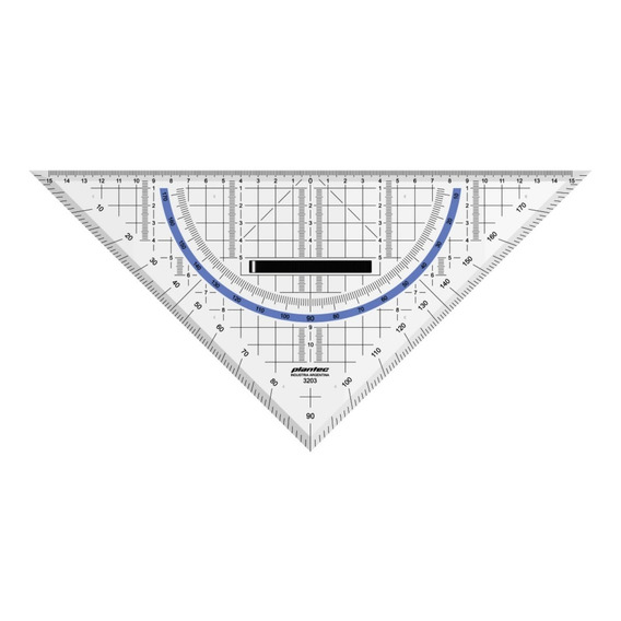 Escuadra Multiuso Plantec Con Manigueta De 325mm 45º Color Transparente