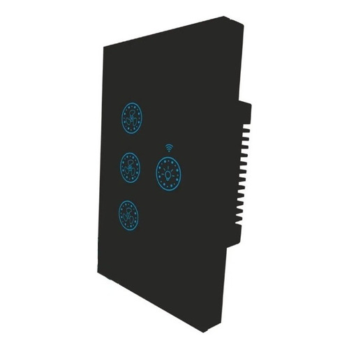 Interruptor Ventilador Smart Táctil Pared Wifi Tecla Intelig Color Negro