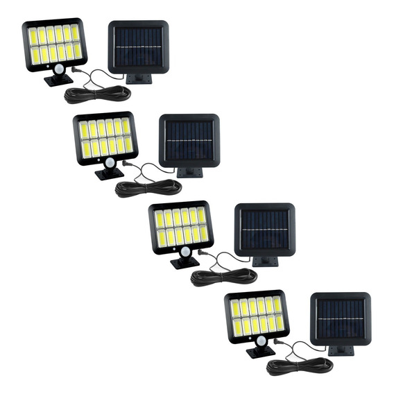 Pack X4 Foco Led Focos Exteriores Foco Led Solar 250 Watts