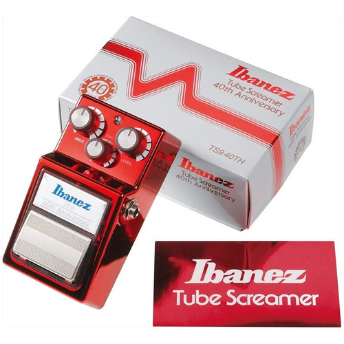 Pedal de edición limitada del 40 aniversario del Ibanez Ts9 con color rojo rubí